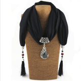 2017 Bijoux Fashion Ethnic Necklace For Women Multicolor ceramic Beads peacock Statement scarf Necklaces Bohemian Jewelry