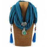 2017 Bijoux Fashion Ethnic Necklace For Women Multicolor ceramic Beads peacock Statement scarf Necklaces Bohemian Jewelry
