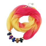 Fashion Ethnic Choker Necklace For Women Geometric Resin Beads Statement Silk Scarf Necklaces Bohemian Jewelry Wholesale Price