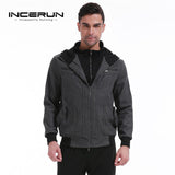New Men's Hoodies Sweatshirt Thick Fleece Warm Winter Hooded Sweats Joggers Sporting Sweatshirts Zip Up Hombre Fake Two Jackets