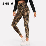 SHEIN Multicolor Casual Athleisure Leopard Print