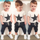 Bear Leader Baby Clothing Sets 2018 Summer Style Baby Girls Boys Clothes Black Letter T-shirt+Imitation cowboy pants 2pcs suit
