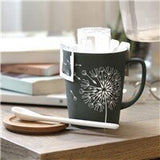 Simple leaf cup grind ceramic cup