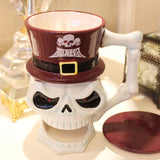 Skeleton skull mug fashion mark cup