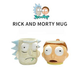 Creative 3D Cartoon Character Crazy Scientist Rick And Morty Coffee Mug