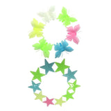 6/50pcs 3D Stars Butterflies Wall Stickers Glow In Dark Luminous Sticeke for Baby Children Kids Bedroom Decoration